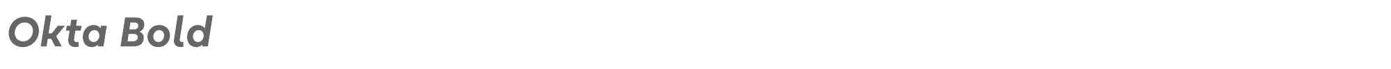 Sample characters Okta Font